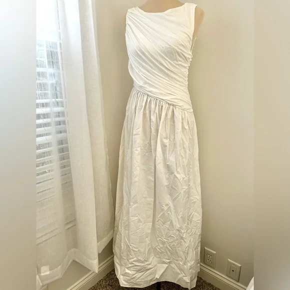 🍒NWT DISSH Alexandria Hybrid Sleeveless Midi Dress in White. Size: 8 - Picture 7 of 16